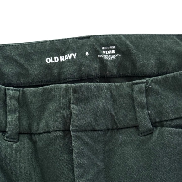 Old Navy Sz 6 Dark Bottle High Rise Secret Smooth Pockets Pixie Ankle Pants NEW - Picture 6 of 7